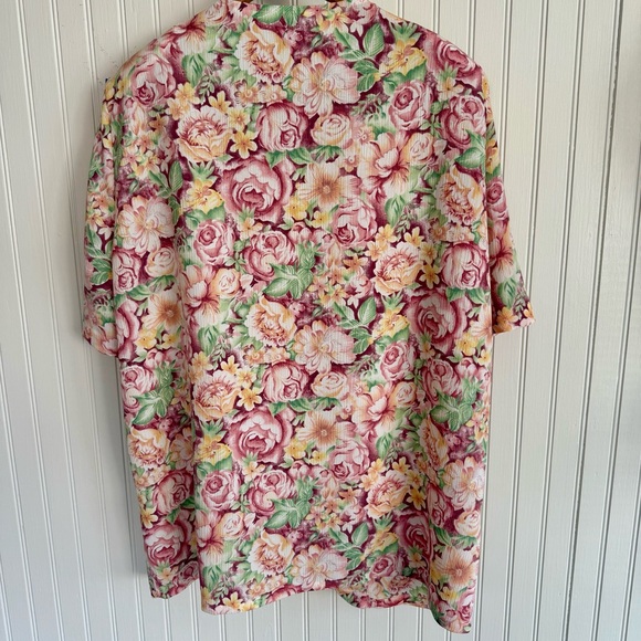 Vintage Floral Button Down Shirt size 12 - Picture 4 of 5
